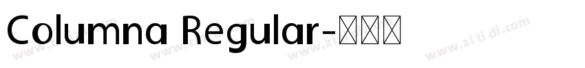 Columna Regular字体转换